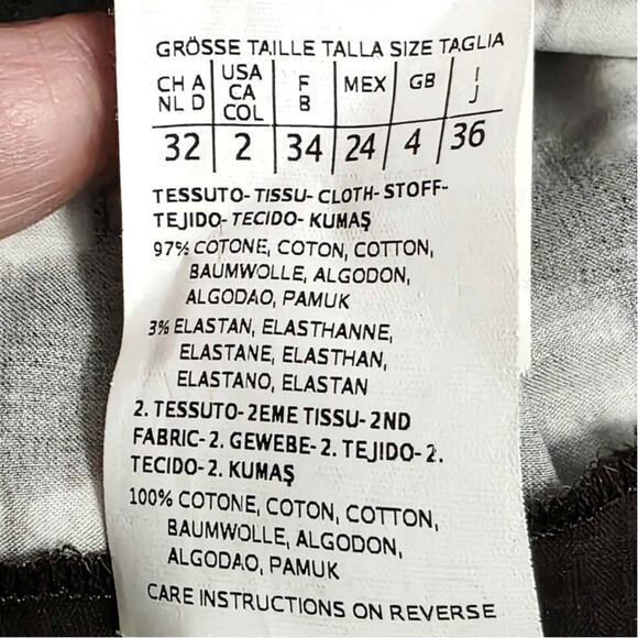 Weekend Max Mara MaxMara A-Line Abstract Monochrome Tie Dye Brown Skirt Size 2 - Picture 4 of 9